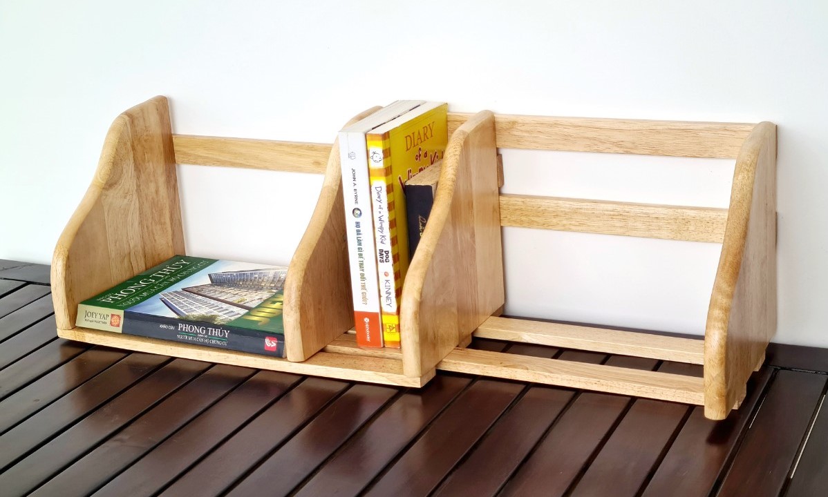 Kệ Sách Xếp Gỗ Cao Su Để Bàn Nhiều Màu - Hàng VN Xuất Khẩu
