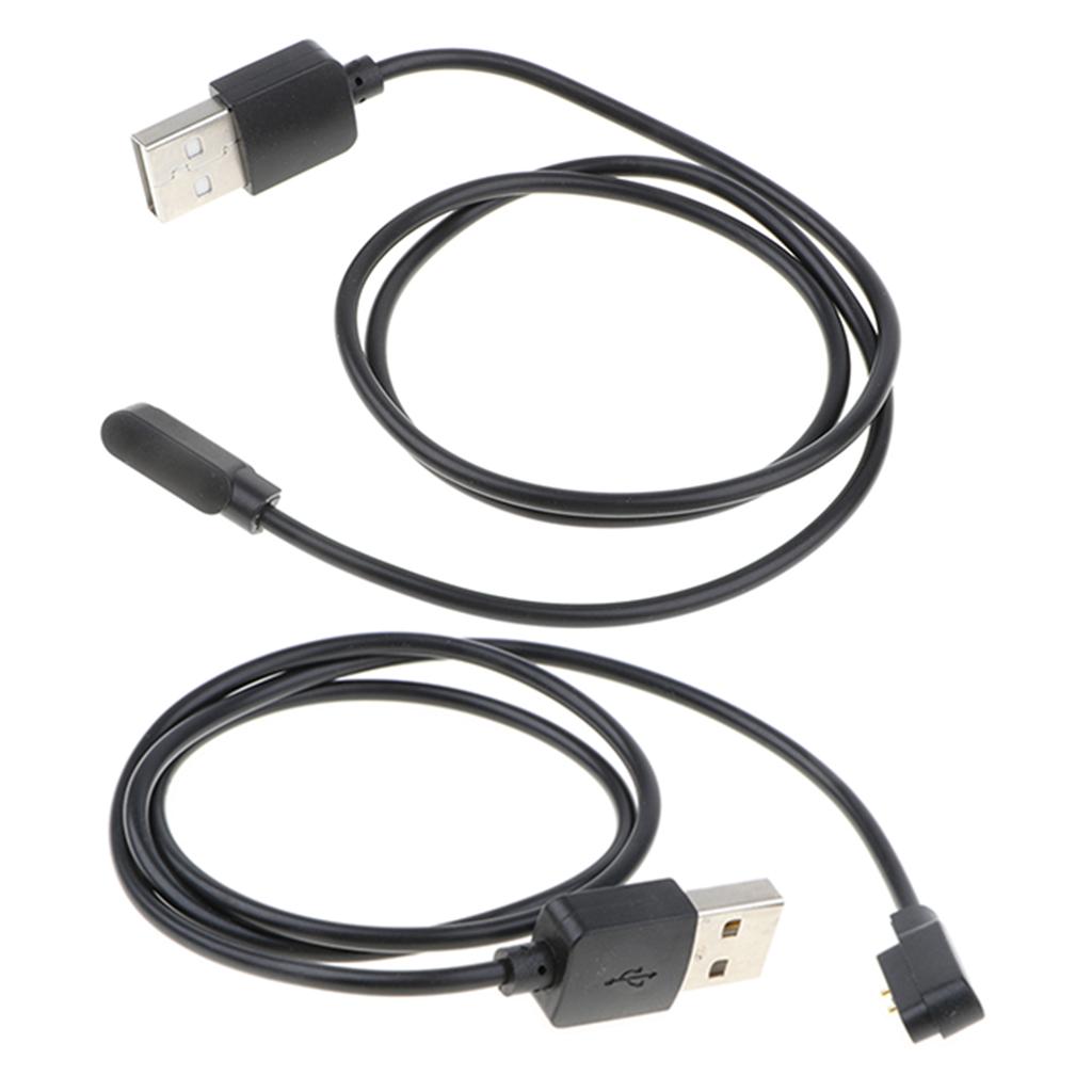 2x Smart Watch Charger, Portable Magnetic Charger Station Dock with USB Charging Cable Cord Black