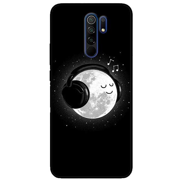 Ốp lưng dành cho Xiaomi Redmi 9 mẫu Mặt Trăng Nghe Nhạc