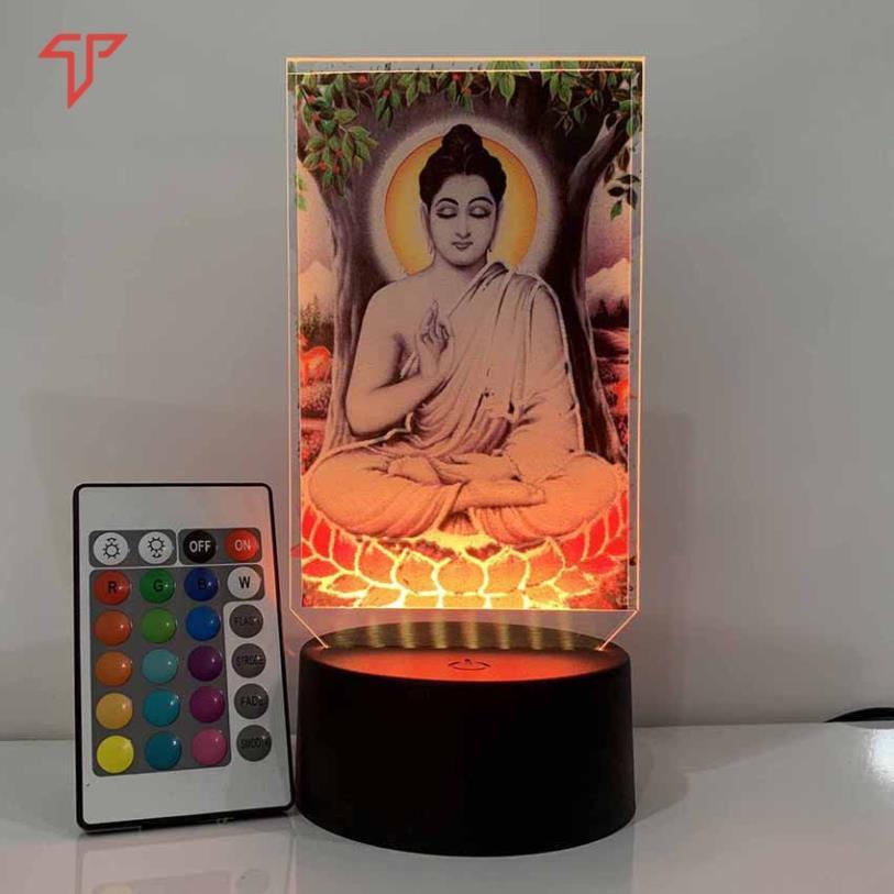 Hình phật đèn led 3D, phật đèn led mica, tranh thờ phật, quà tặng phật giáo, phật để bàn, thờ trên xe ô tô - xe tải