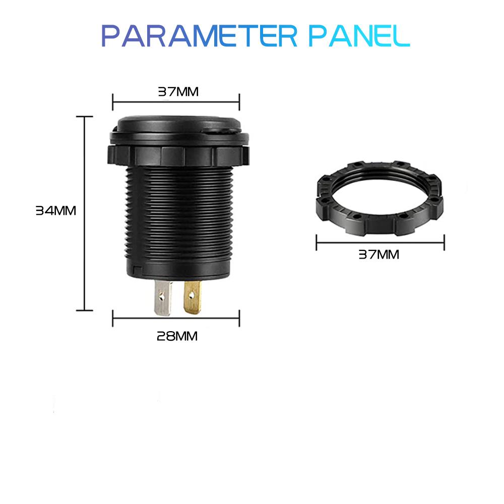 Ổ cắm bộ sạc USB kép 12V-24V usb Outlet Waterproo 3.1a Điện thoại Bộ sạc sạc với công tắc cảm ứng cho xe máy Marine Motorcycle