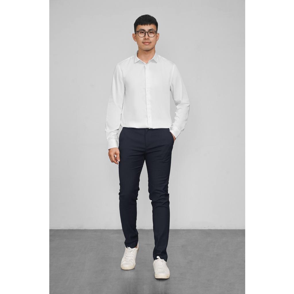 Quần âu - Quần vải nam màu xanh đen form slim fit -10S20PFO029 LASTORE MENSWEAR