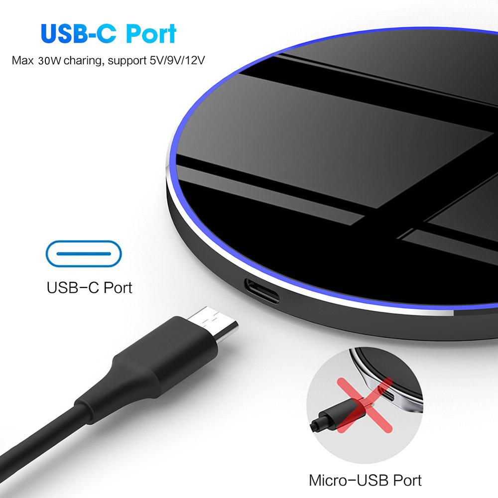Tấm đệm bộ sạc không dây nhanh 100W cho iPhone 14 13 12 11 XS Pro Max XR x 8 Plus cho Samsung S22 S21 S20 Sạc cảm ứng nhanh