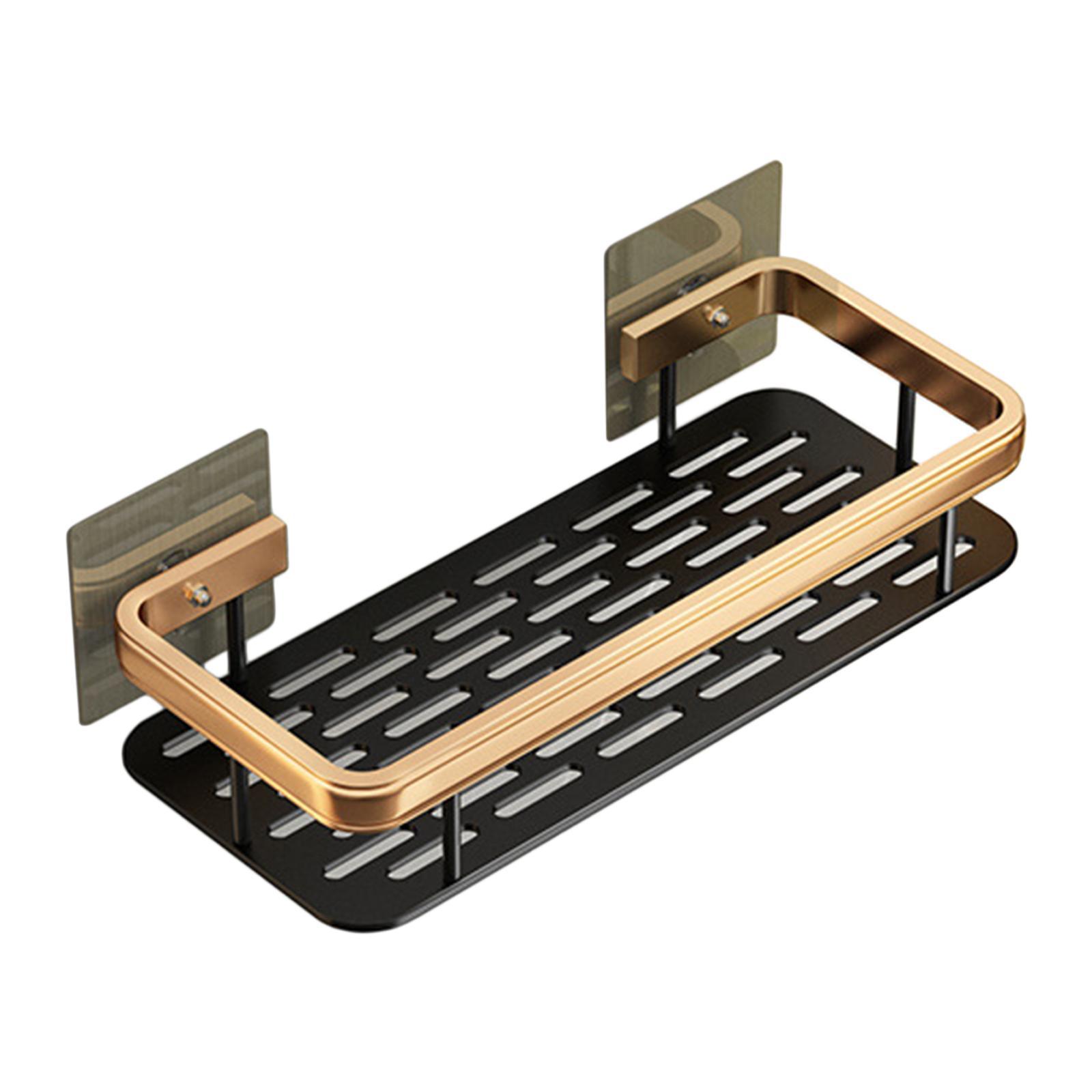 Shower Caddy Basket Punch-Free Rustproof Bathroom Shelf Shelves Storage Rack for Kitchen Hotel Restroom Bathroom Accessories Shower Shelf