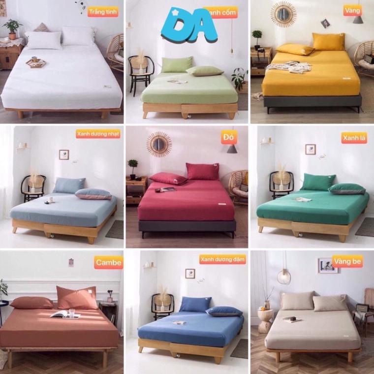 Bộ ga giường và vỏ gối cotton tici DAA bedding, drap nệm Hàn quốc cao cấp đủ size trải nệm 1m, 1m2, 1m4, 1m6, 1m8, 2m.