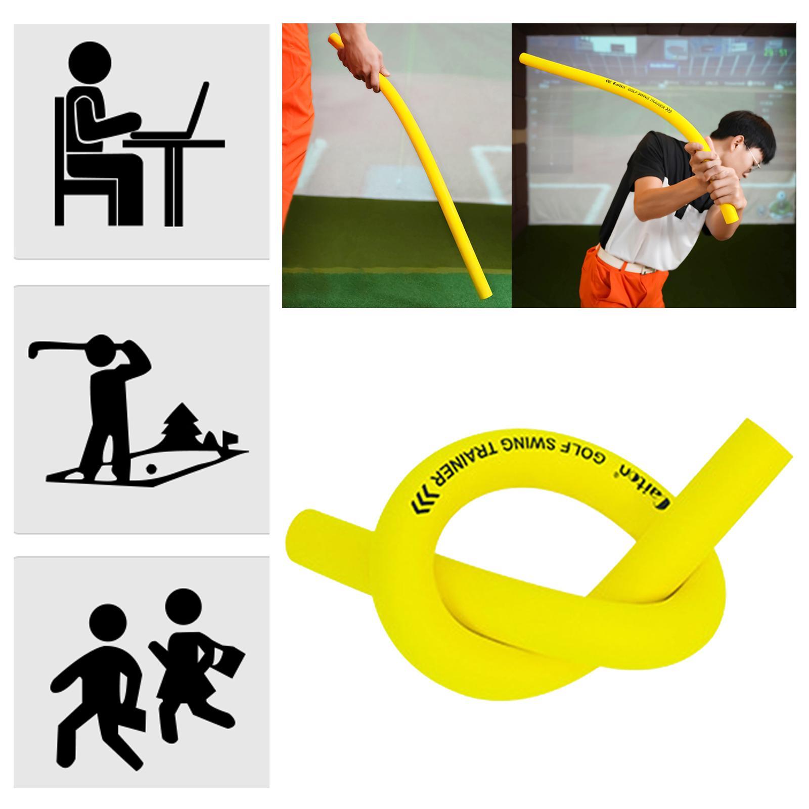 Lightweight Golf Swing Trainer Aid Practice Comfortable Grip Warm up Stick