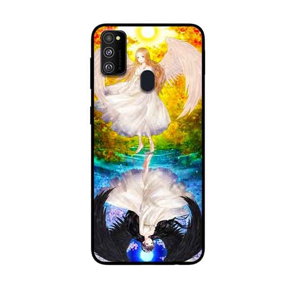 Ốp Lưng in cho Samsung Galaxy M30s Mẫu Thiên Thần Ác Quỷ - Hàng Chính Hãng