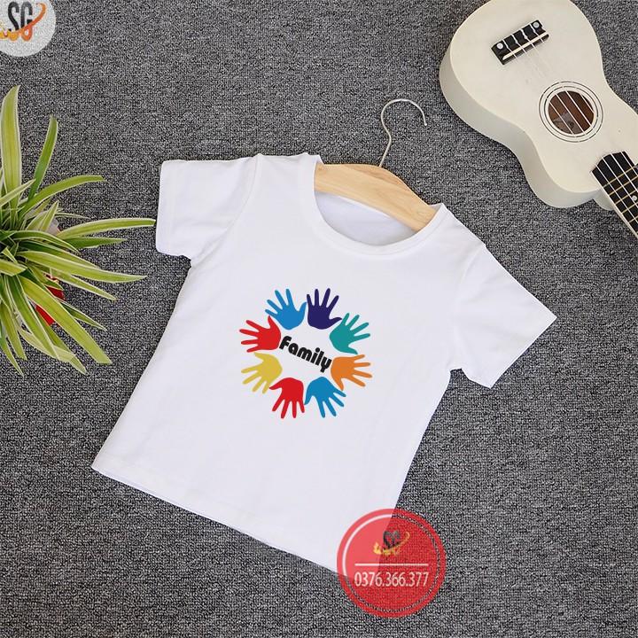 Áo thun trẻ em FAMILY - Thun Cotton thoải mái - Nhiều màu TEGD303