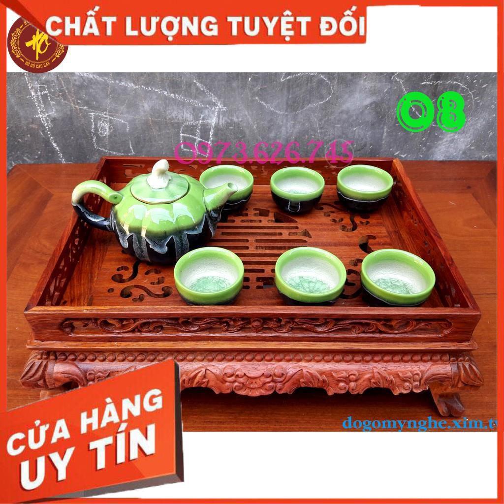 Khay trà bàn trà gỗ hương, khay rồng chầu chân quỳ