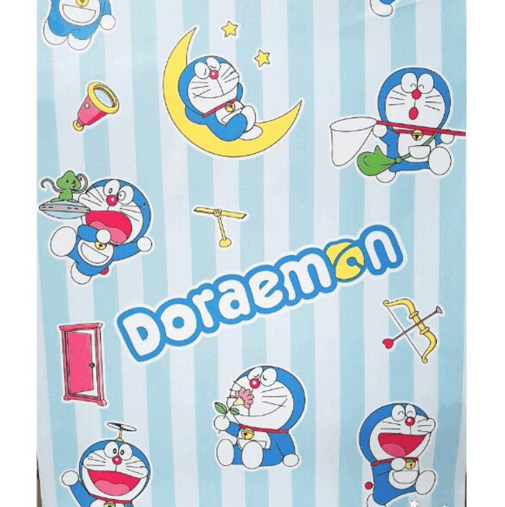 Combo 10 mét giấy dán tường, decal dán tường trang trí nhà cửa ĐÔ RÊ MON XANH SỌC khổ 45cm