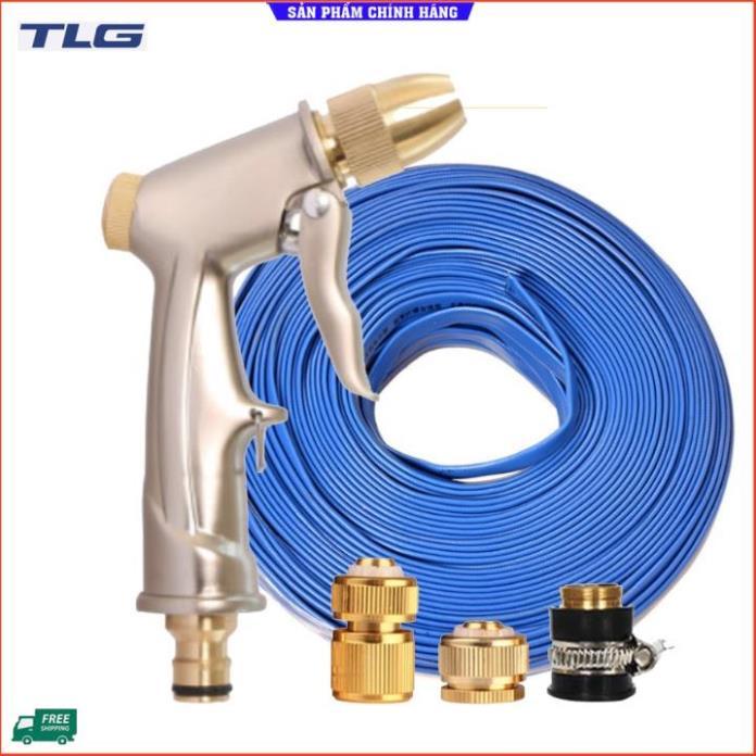 Rửa xe tưới cây Bộ dây và vòi xịt tăng áp lực nước 300% loại 25m cút đồng,nối đồng 206701-1
