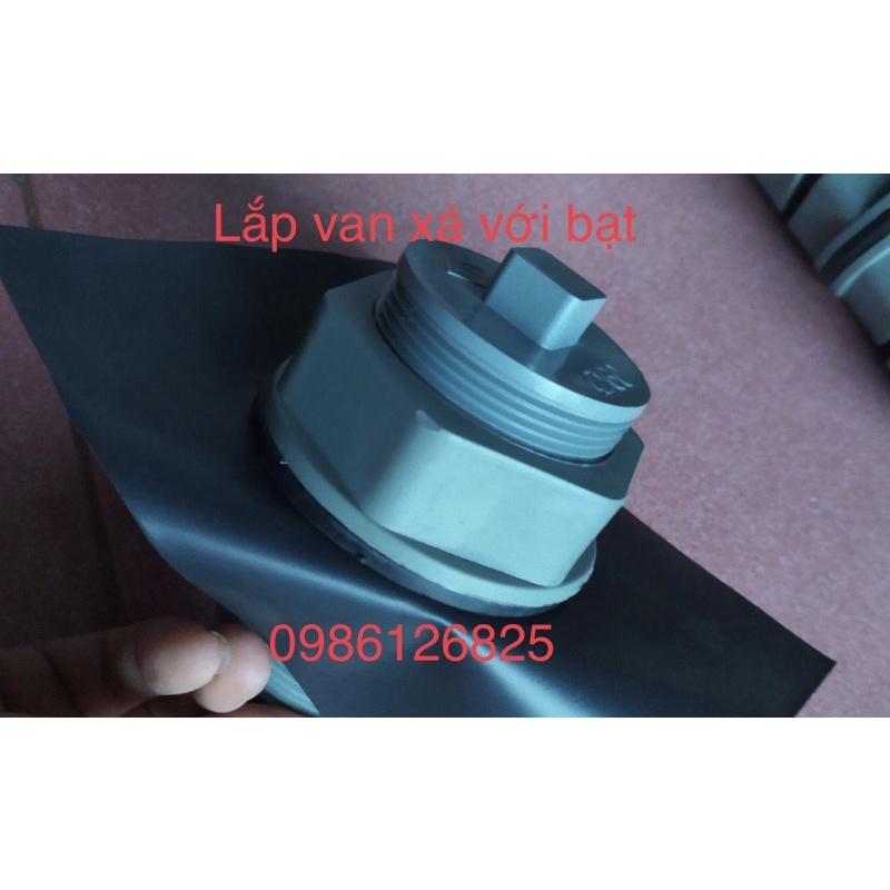 VAN XẢ BỂ BẠT HDPE, VAN XẢ ĐÁY BỂ BẠT THOÁT NƯỚC