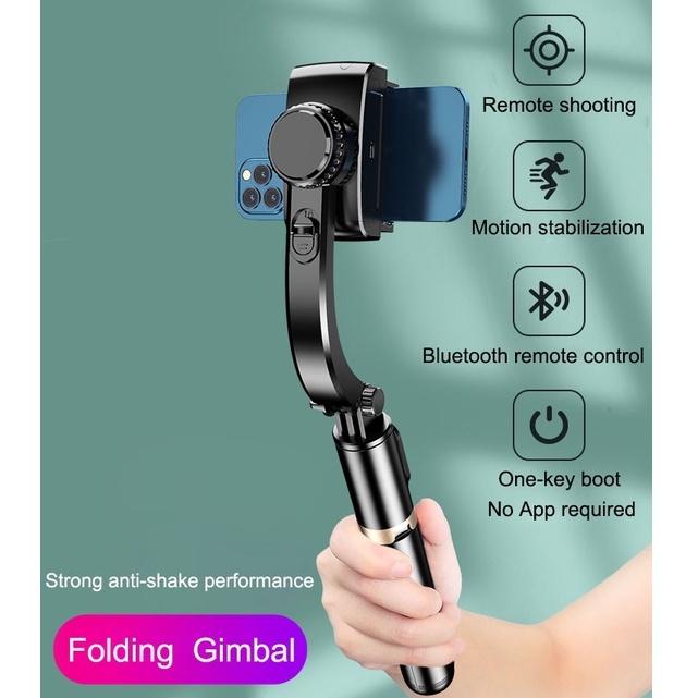 Tay Cầm Chống Rung Điện Tử Gimbal Q08 Có Bluetooth - Gimbal Điện Thoại Chống Rung - Có Chân Đỡ Tự Đứng