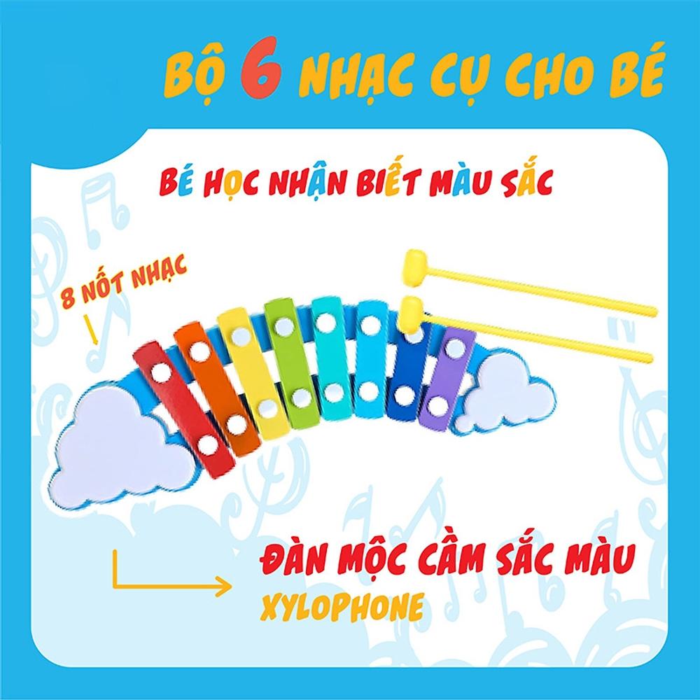 Bộ Đồ Chơi 6 Nhạc Cụ Cho Bé - Peek A Boo PAB015