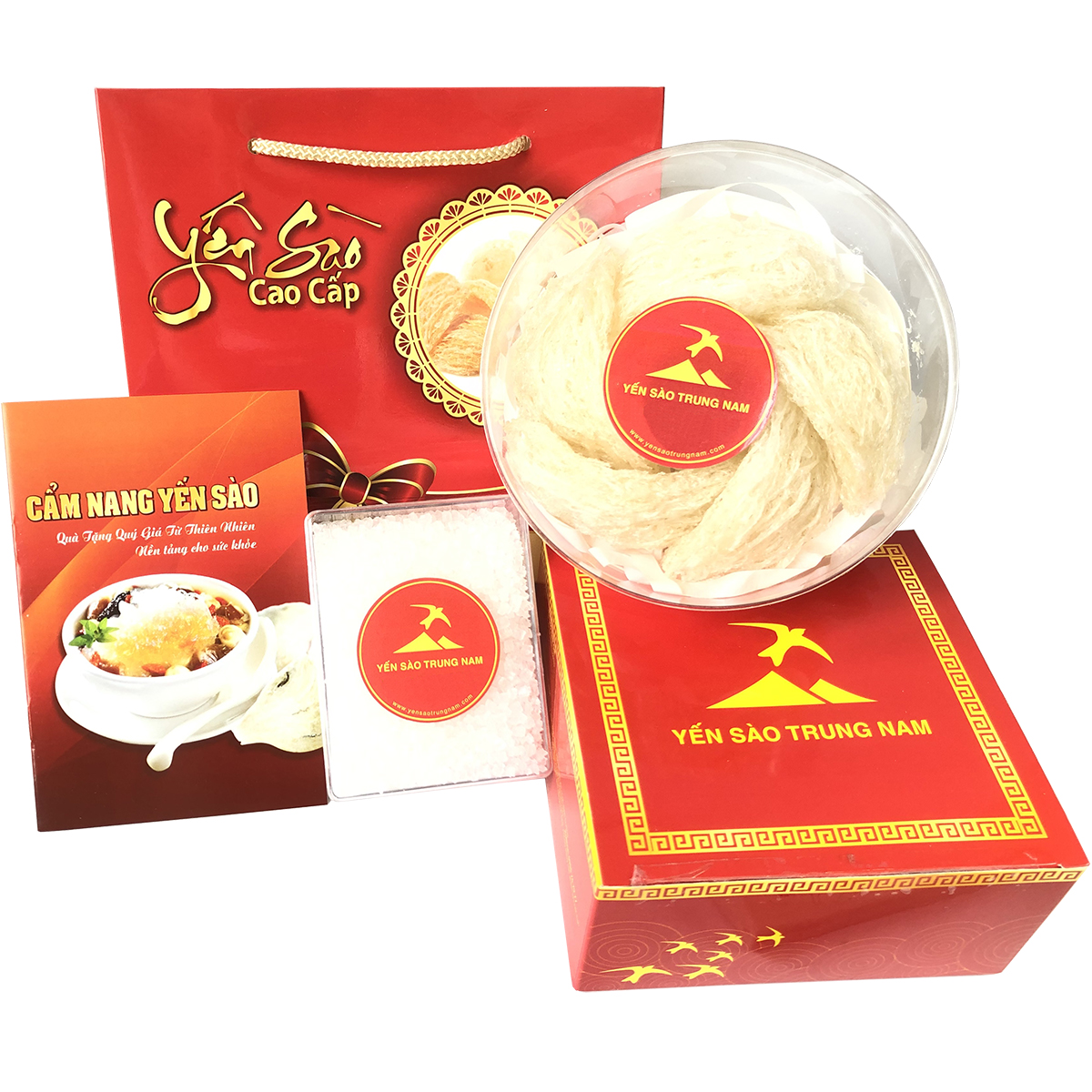 Tổ Yến Sào Tinh Chế (3 Tổ/24g/Hộp) (Tổ Yến làm sạch/Tổ Yến Sạch chế biến từ Tổ Yến Thô /Tổ Yến còn lông) Yến Sào Trung Nam