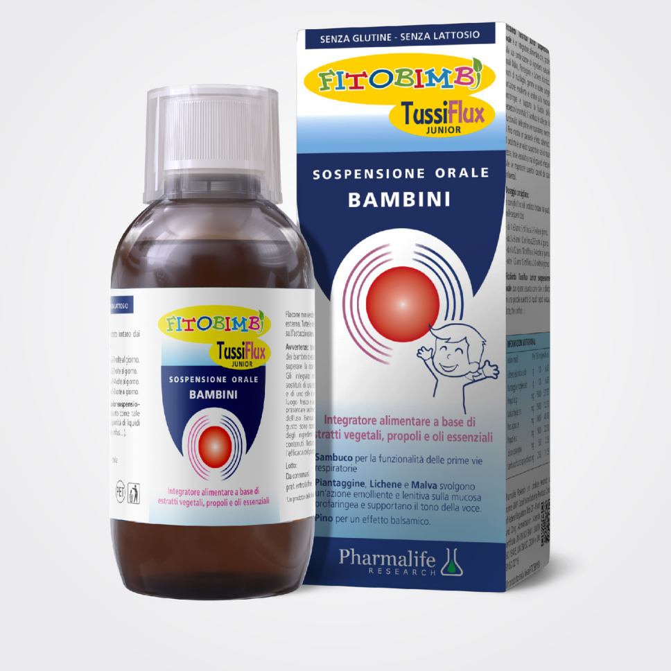 Fitobimbi TussiFlux Junior Giảm Ho Có Đờm,Đau Họng,Cảm Cúm.Tăng Sức Khỏe Hô Hấp Trên