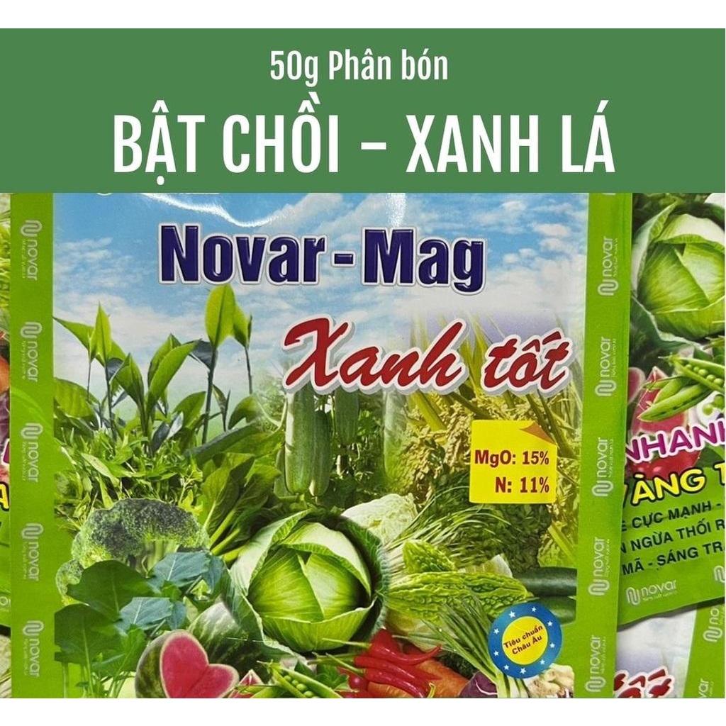 10 GÓI PHÂN BÓN NOVAR-MAG GÓI 50G GIÚP BIẾN VÀNG THÀNH XANH