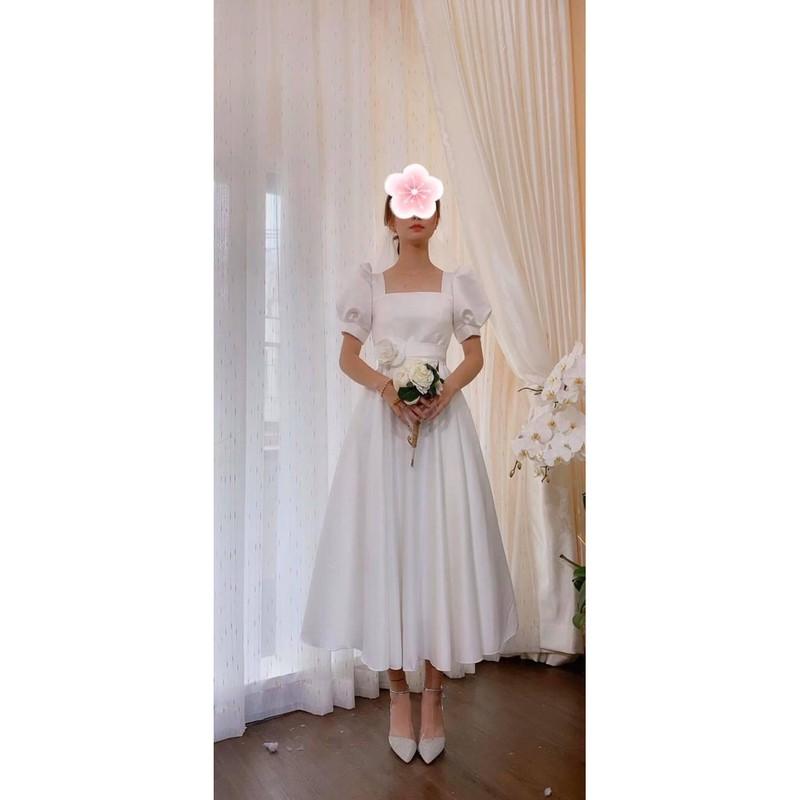 Đầm xoè tiểu thư hoa eo SIÊU XINH -MS74Y -Size ML đến 57kgMM MM