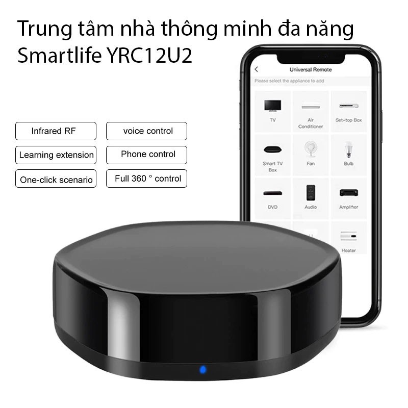 Trung tâm điều khiển nhà thông minh đa tần số Smartlife YRC12U2