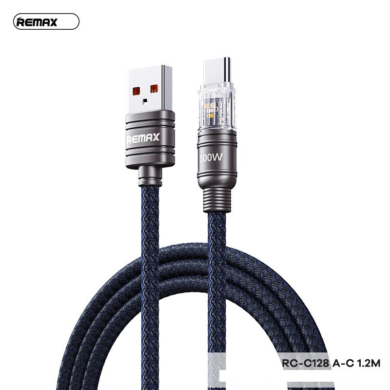 Cáp Sạc Nhanh Remax USB to Type-C 100W - Hàng chính hãng