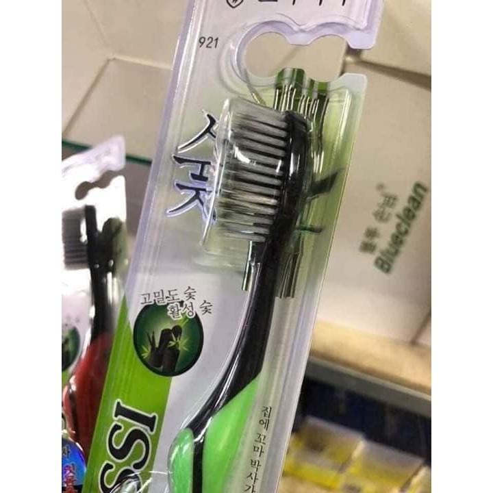 Hộp 30 Chiếc Bàn Chải Đánh Răng Than Tre Hoạt Tính Hàn Quốc Lông Bàn Chải Siêu Mềm