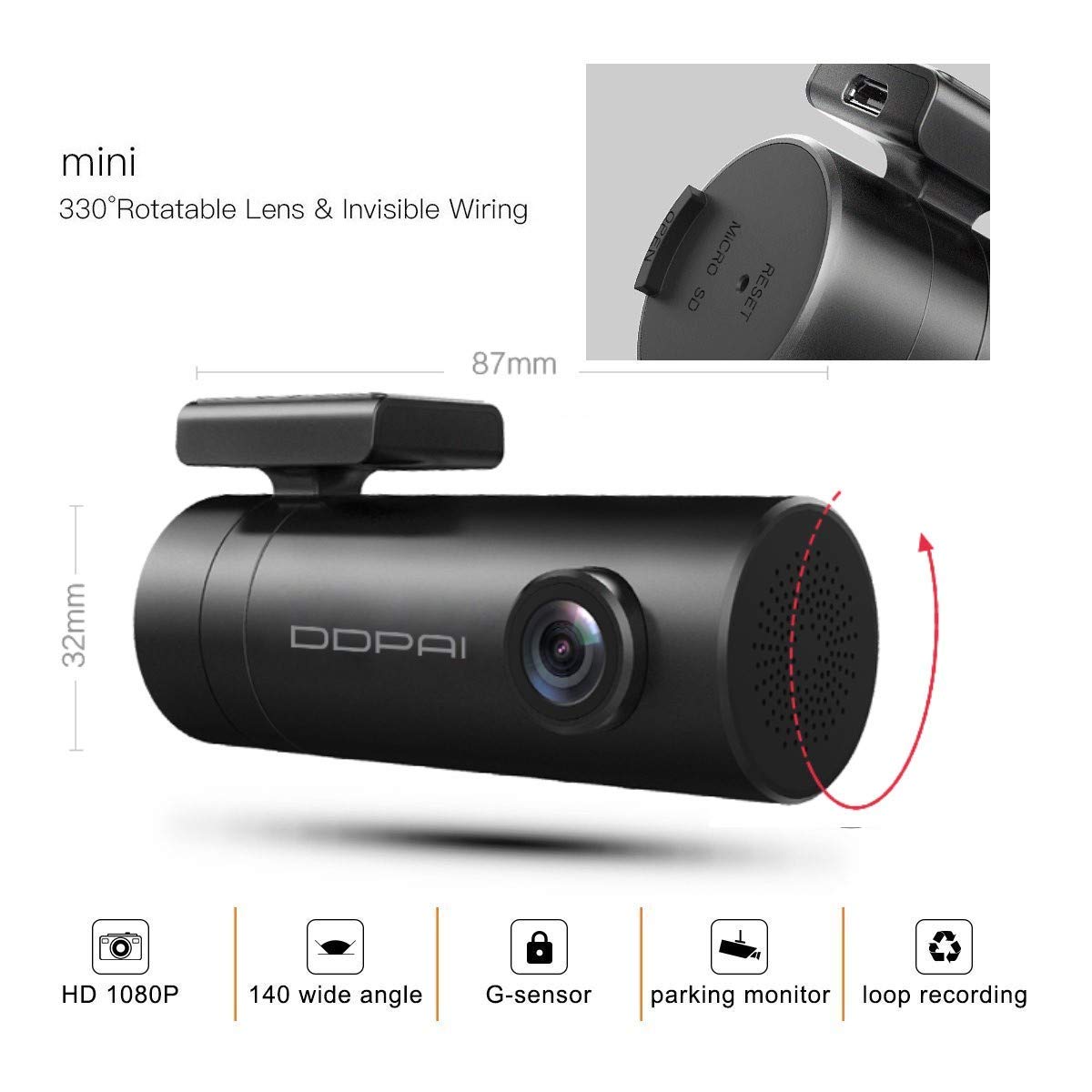 Camera Hành Trình DDPAI Mini Full HD | Hàng Chính Hãng.