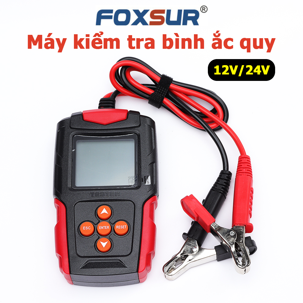 Máykiểm tra bình ắc quy ô tô xe máy tàu thuyền FBT200 test bình 12V 24V 3AH-200Ah đo nội trở CCA