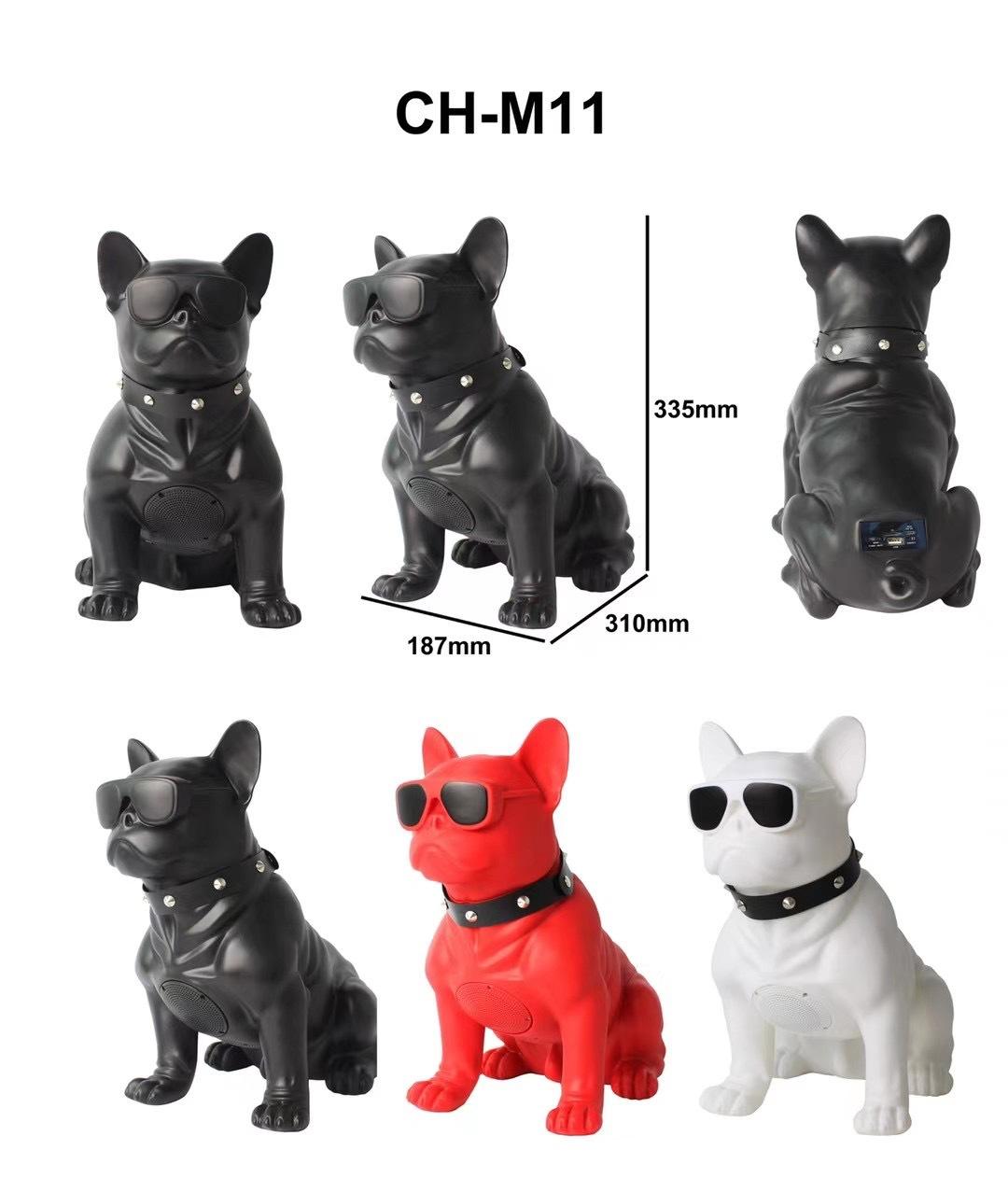 Loa Bluetooth không dây Bulldog Loa di động Boombox Bass Chất lượng âm thanh 3D vòm Hỗ trợ Radio Loa siêu trầm đa chức năng TF TWS Màu sắc: Đen