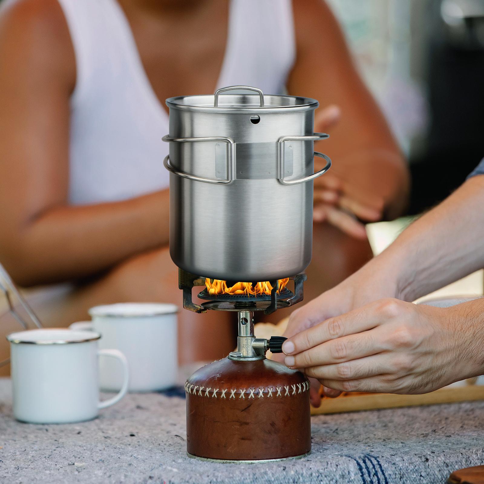 Camping Leak-Proof Water Bottle + Sturdy Cup + Mouth Spreader Bottle Hanger