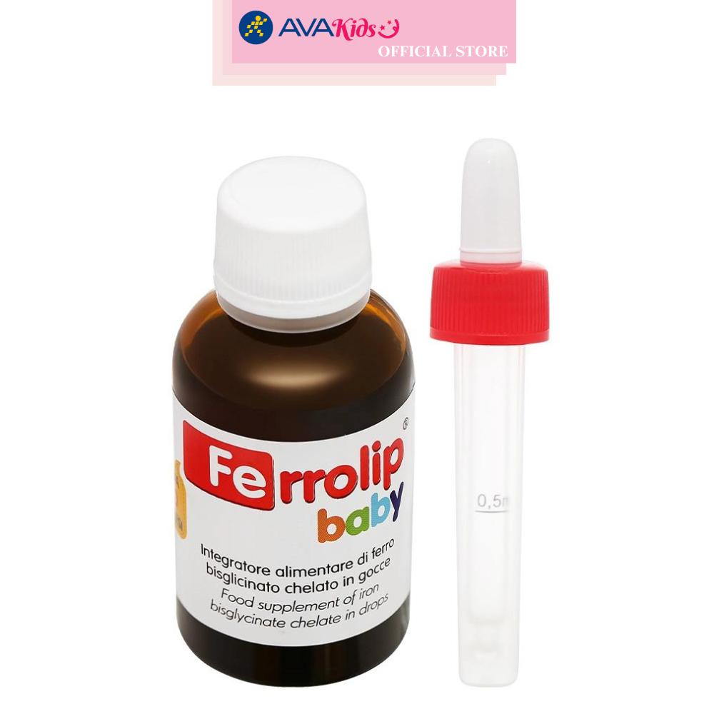 Siro Ferrolip Baby bổ sung sắt, hỗ trợ tạo hồng cầu 30 ml (từ 0 tháng)