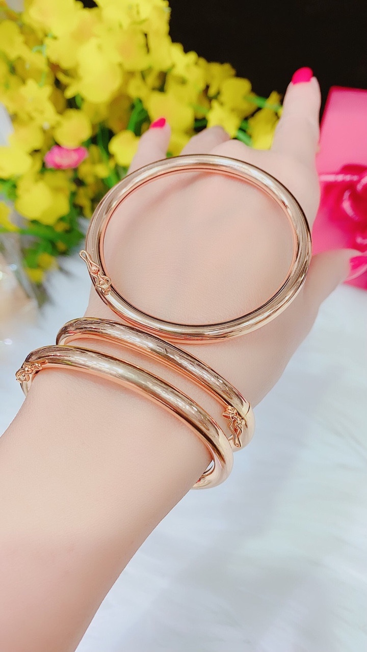 Vòng Tay  Bọng Mạ Vàng 18 K ( 01 Chiếc ) Khóa Gài Dễ Sử Dụng - Mang Đi Tiệc Rất Sang - 020.03.01