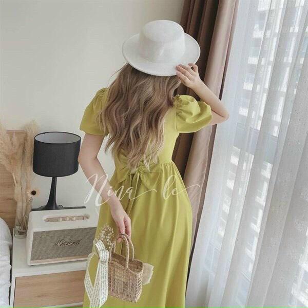Đầm váy nữ cổ tròn họa tiết tôn dáng 3 màu sang trọng dự tiệc dạo phố đi chơi Hàn Quốc