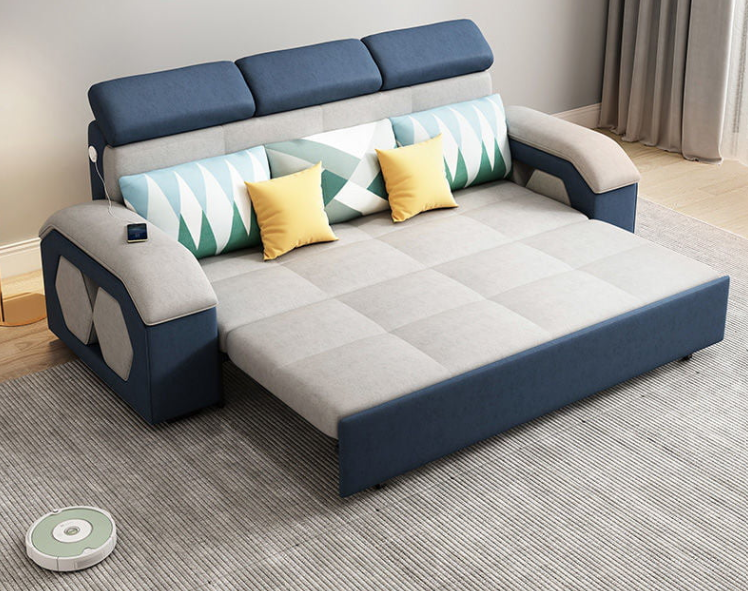Sofa giường đa năng hộc kéo đầu bật cao cấp HGK-20 ngăn chứa đồ tiện dụng Tundo KT 2m2