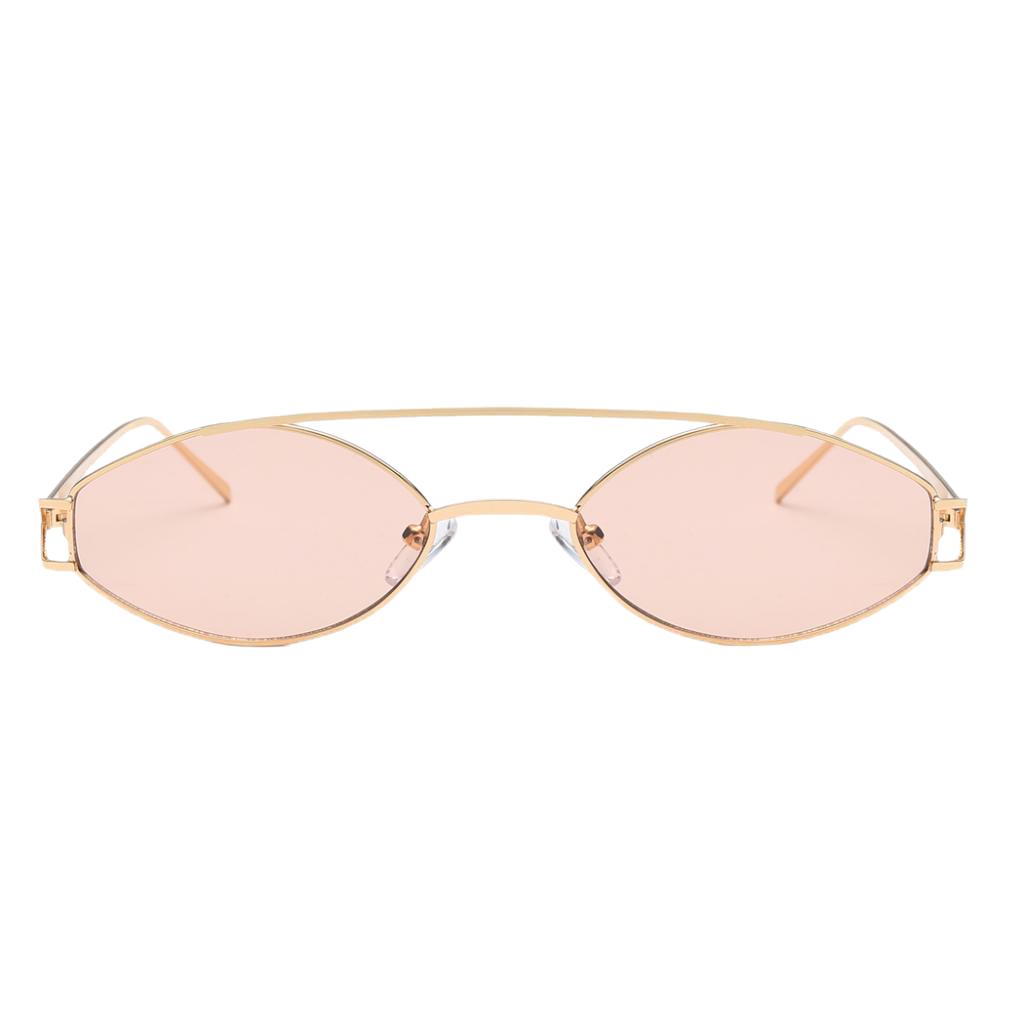 Vintage Unisex Anti-UV Oval Sunglasses Shades Metal Frame Glasses Eyewear