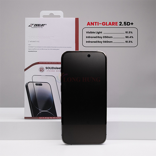 Dán màn hình cường lực Full viền chống vân tay Zeelot dành cho iPhone 15 Pro Max/15 Pro/15 Plus/15/14/13/12/11 - Hàng chính hãng