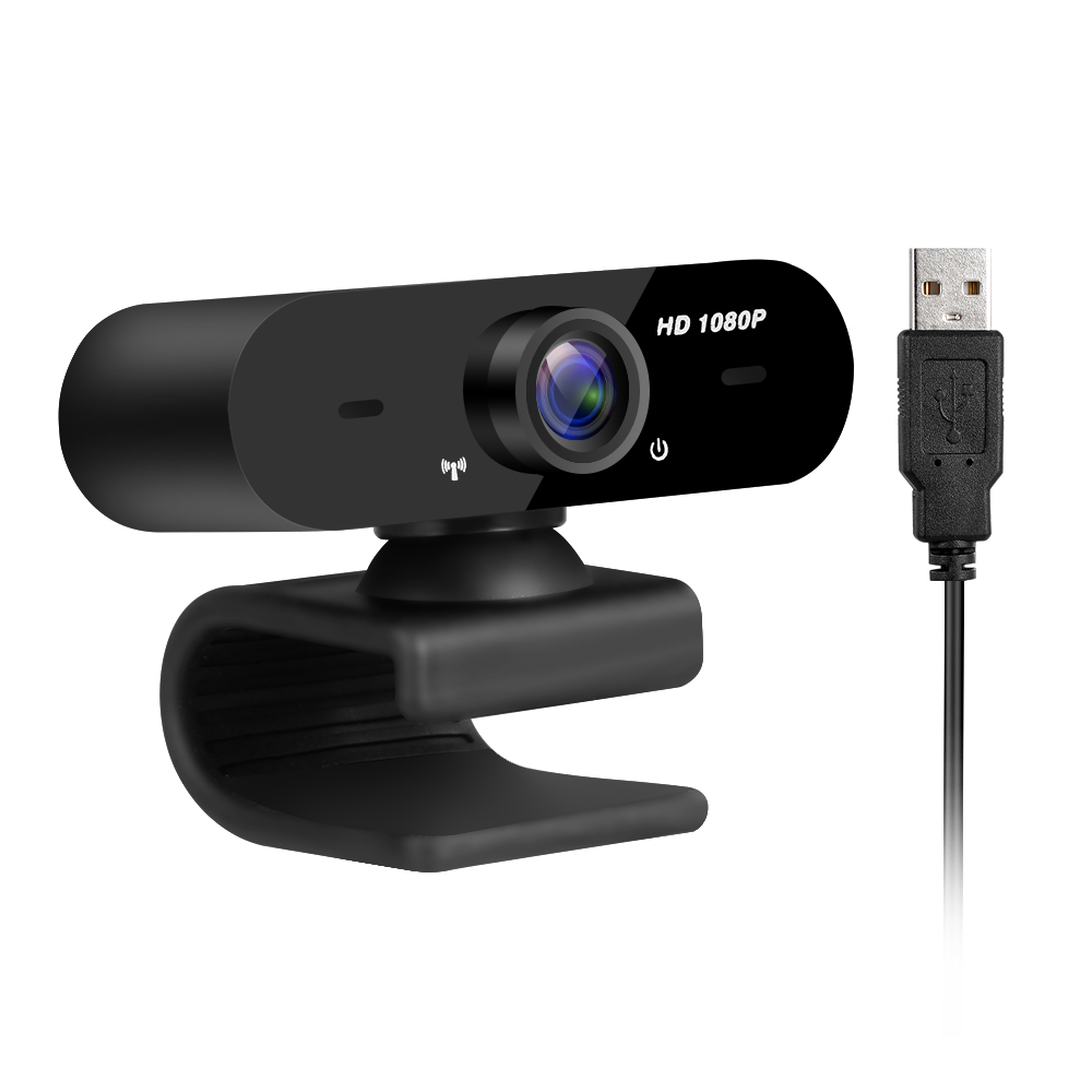 Webcam độ nét cao bằng tay lấy nét bằng tay USB với micrô cách ly tiếng ồn cho máy tính xách tay / PC 1080P