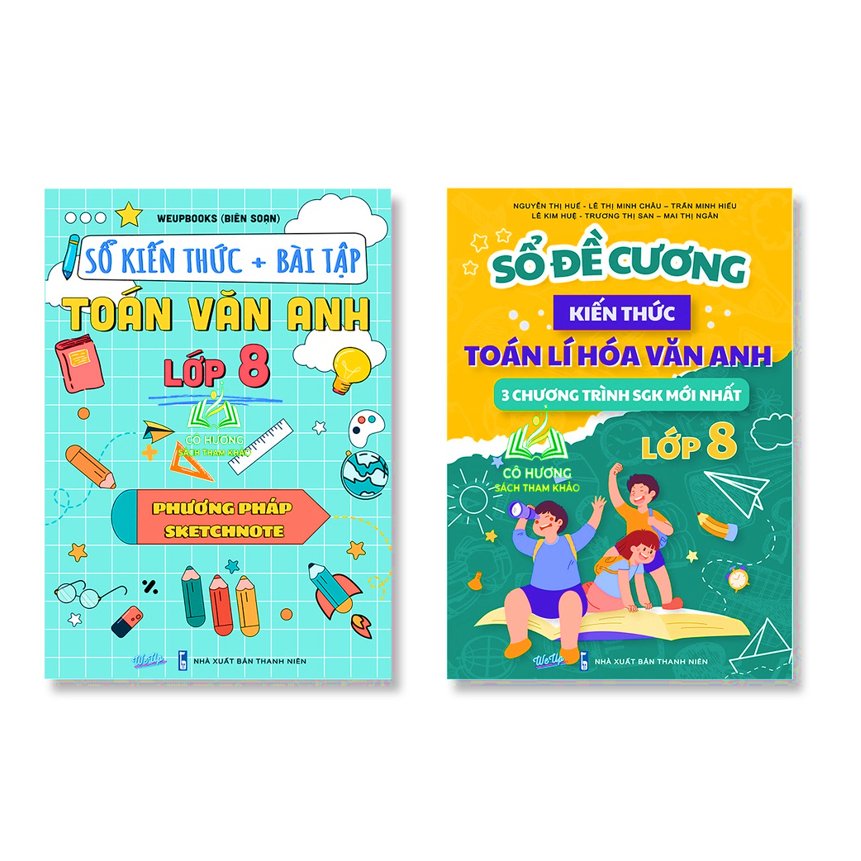 Sách - Sổ Đề cương Bài Tập Toán Lý Hóa văn Lớp 8