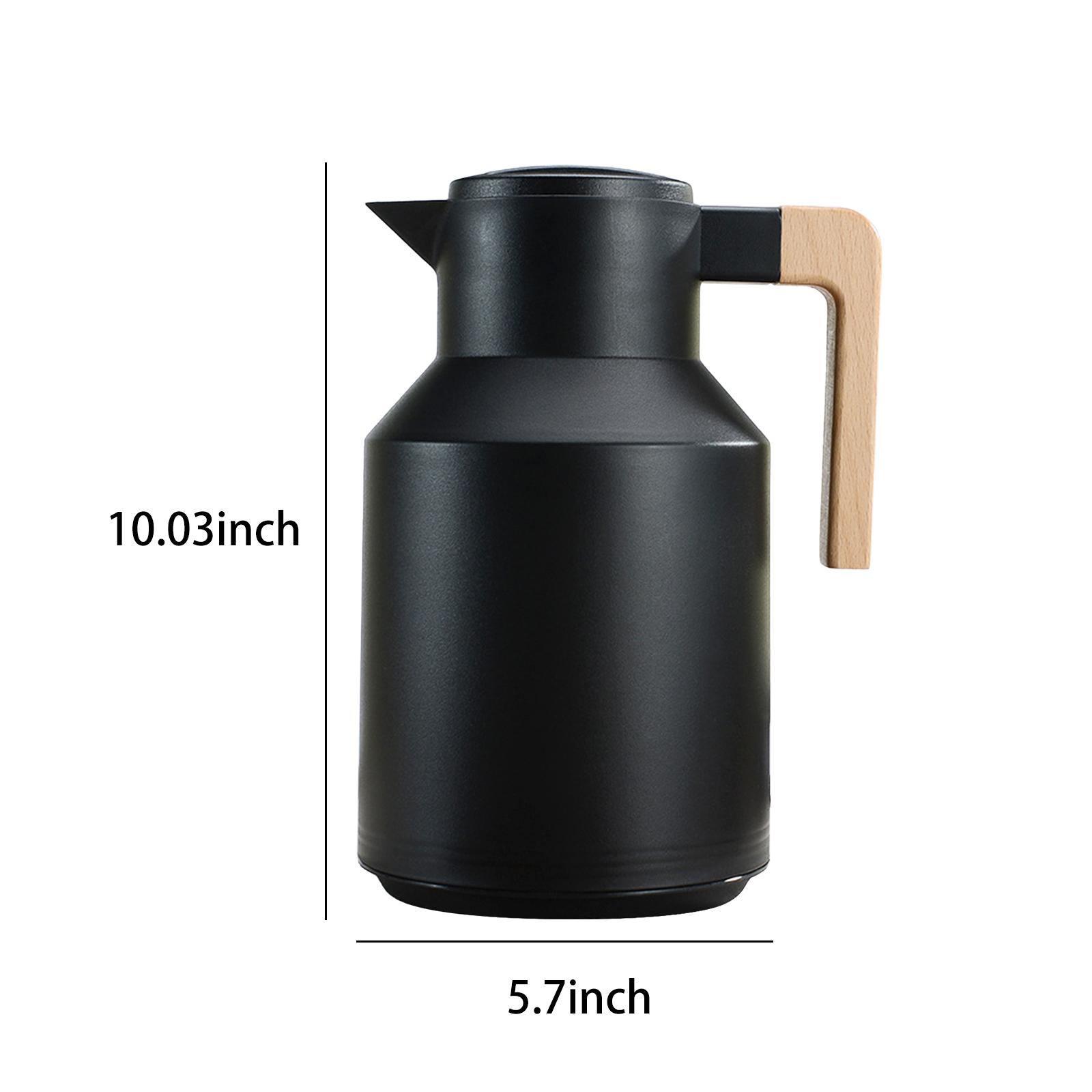 Ấm Đun Nước Nóng Giữ Nhiệt Tay Cầm Gỗ Tự Động Ngắt 1L