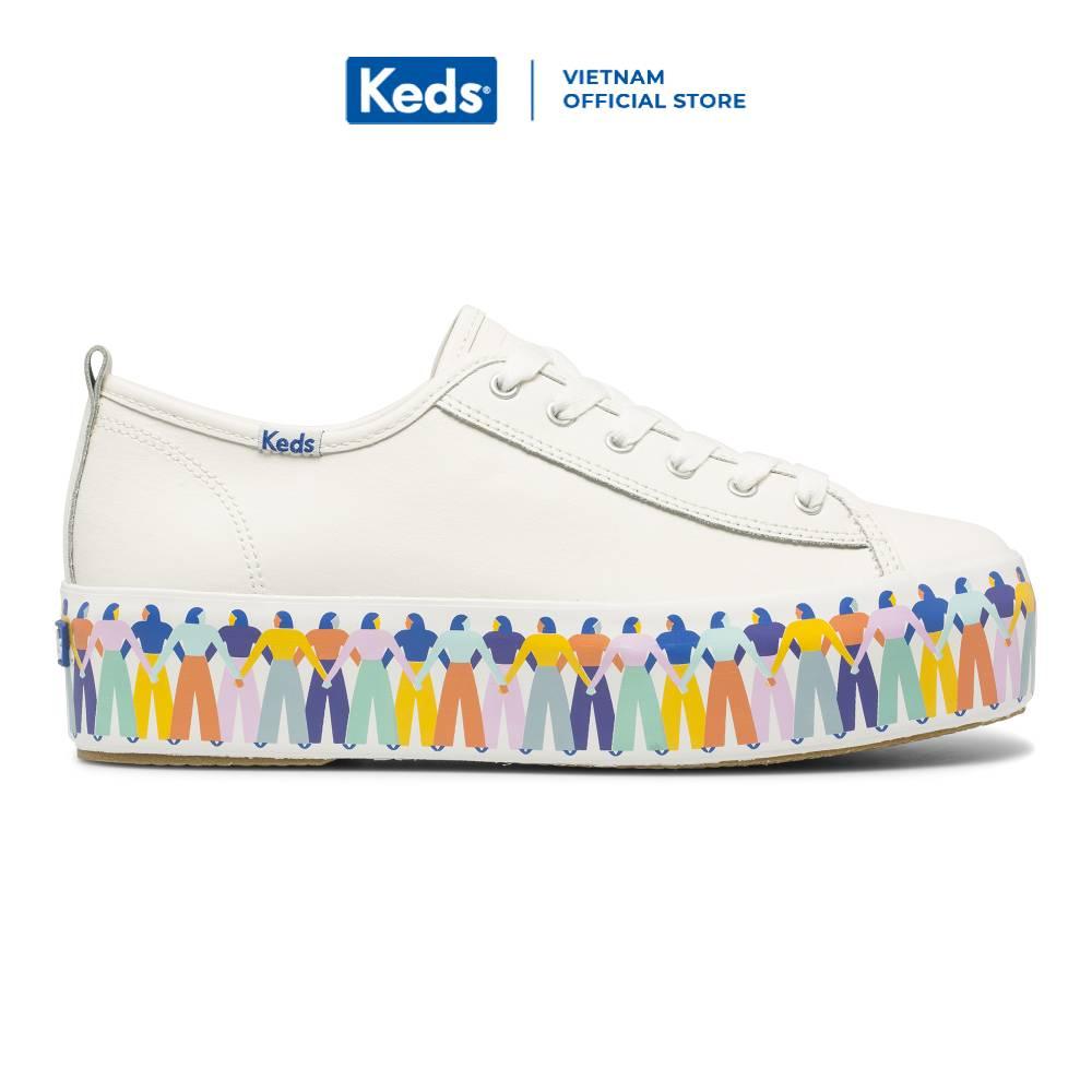 Giày Keds Nữ- Triple Up Leath Rainbow People- KD065551