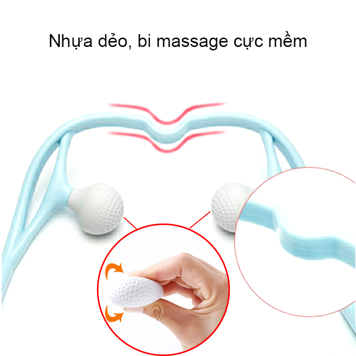 Dụng cụ massage cổ vai gáy bằng tay, làm bằng nhựa PP-TPR mềm, dẻo, êm