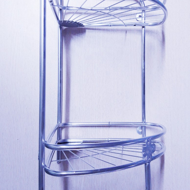 Combo 2 kệ góc hai tầng nhà tắm inox ống 201