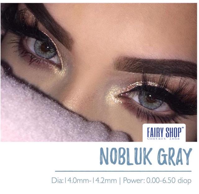 Kính Áp Tròng NOBLUK GRAY KVA 14.0mm - Kính Áp Tròng FAIRY SHOP CONTACT LENS độ 0 đến 6