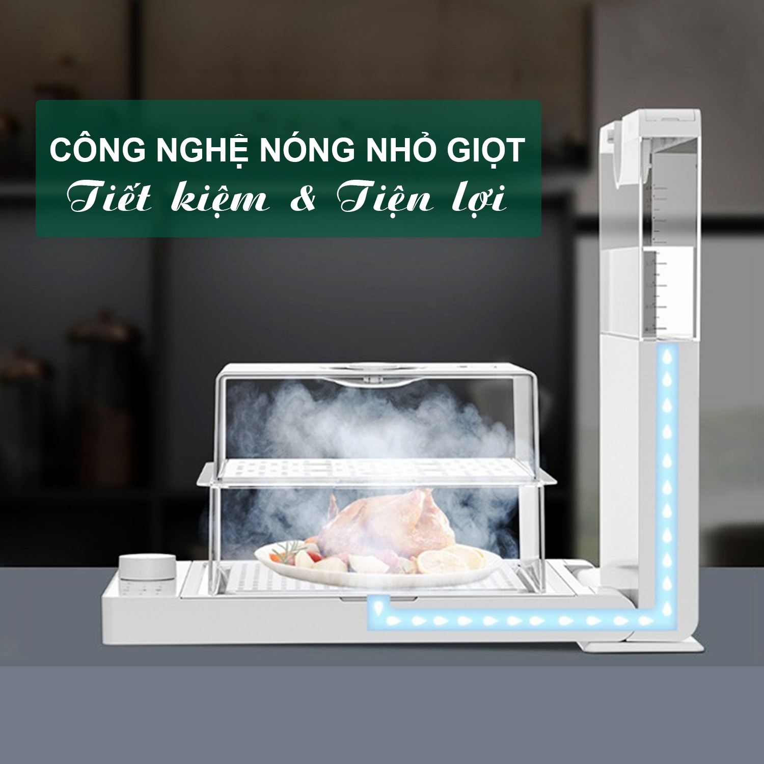 Máy hấp gấp gọn 3 tầng Fuji Master FJM-1602 - Hàng chính hãng