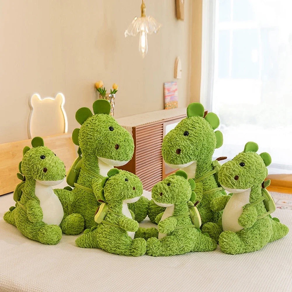 Thú nhồi bông khủng long đeo Balô quả bơ đáng yêu - Size 55cm đến 65cm - Quà tặng gấu bông khủng long êm mịn cho bé