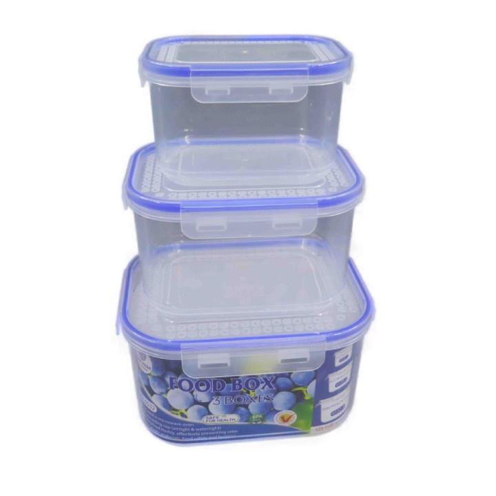 Hộp thực phẩm - hộp lạnh 4 khóa nhựa đựng thức ăn