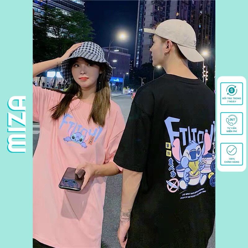 Áo phông nữ nam form rộng giấu quần unisex basic teen cổ tròn cotton oversize giá rẻ in style ulzzang STITCH