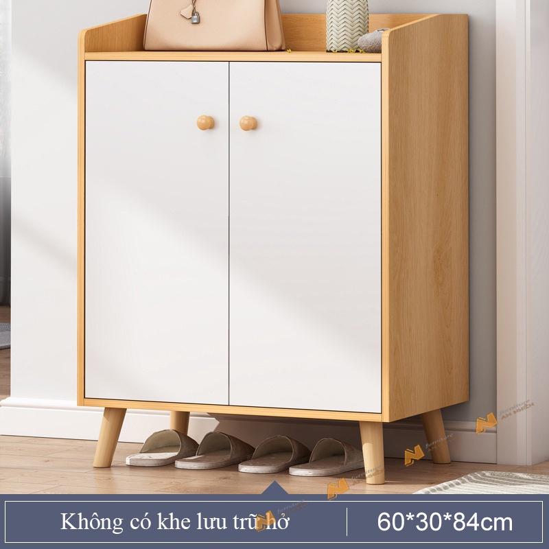 Made in VN Tủ giày chân gỗ có cánh tủ chống bụi bẩn gỗ mdf 17mm công ty Mộc Phát độ bền trên 30 năm AN042