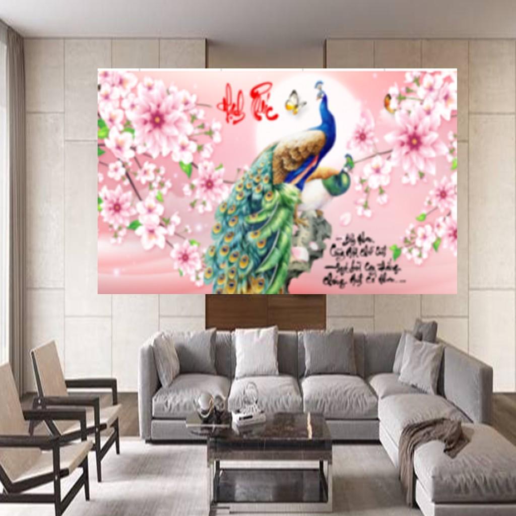 Tranh đá công xanh hạnh phúc DF553 - kích thước: 90 * 50cm.
