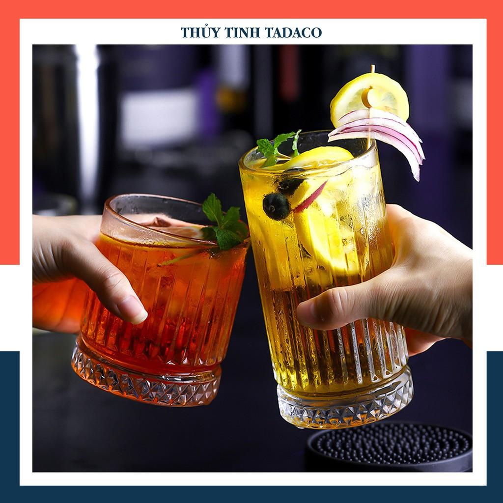 | COMBO 6 | Ly thủy tinh đẹp HONGLI 250ml - 450ml phong cách Bắc Âu Cao cấp họa tiết cổ điển trắng trơn Đế Kim Cương