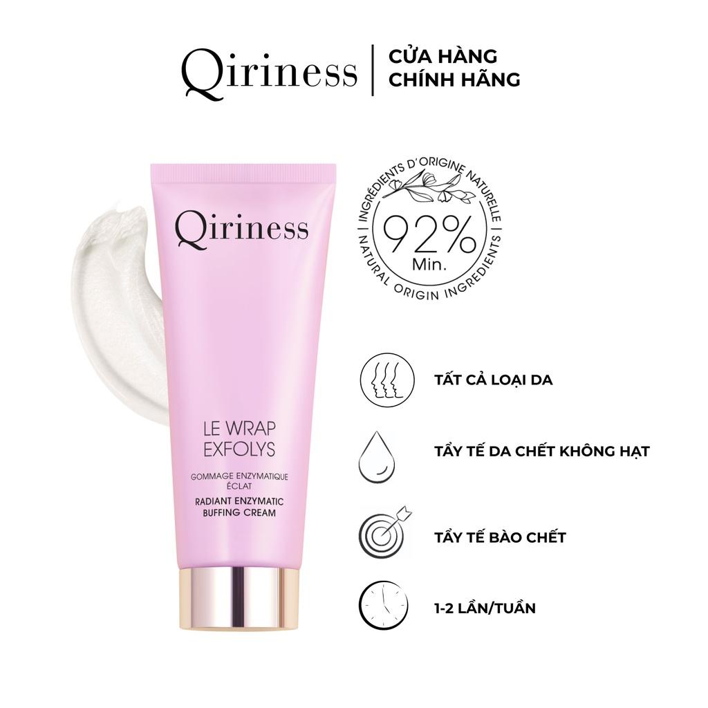 Kem tẩy da chết không hạt làm trắng sáng đều màu da nguồn gốc thiên nhiên Qiriness Radiant Enzymatic Buffing Cream 75ml